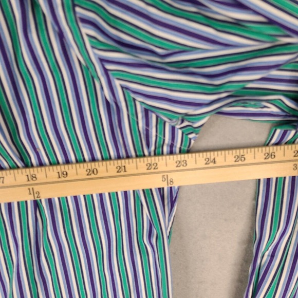 Polo‎ Ralph Lauren Shirt Men's Medium 15 1/2 Striped Curham Classic Fit Button - Picture 9 of 12